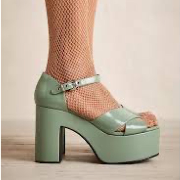 Jeffrey Campbell green Perkins Platform Sandals - Picture 2 of 2